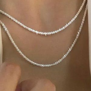 Sterling Silver Chain Clavicle Choker One Chain